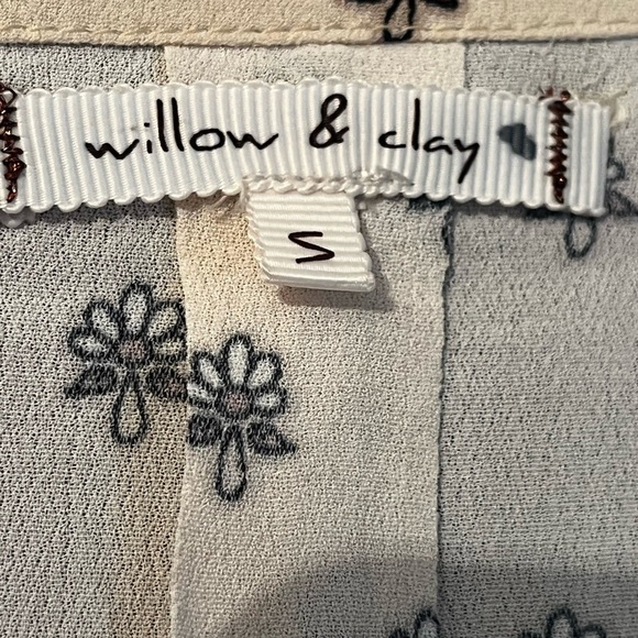 Willow & Clay Cream embroidered floral cardigan/kimono Sz S Women Open Front - Picture 7 of 7